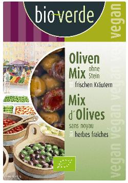 Oliven Mix mit Kräutern ohne Stein 150g