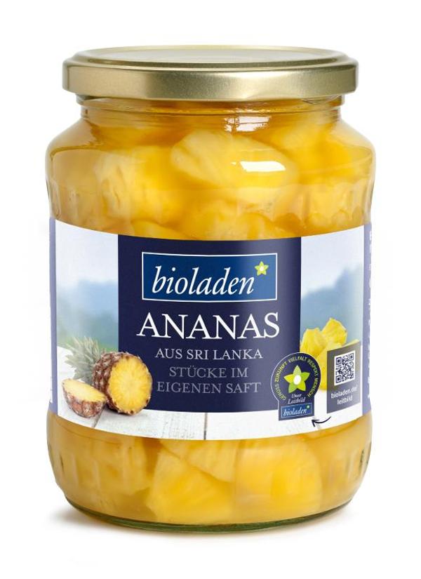 Produktfoto zu Ananas in Stücken, eingelegt 665g