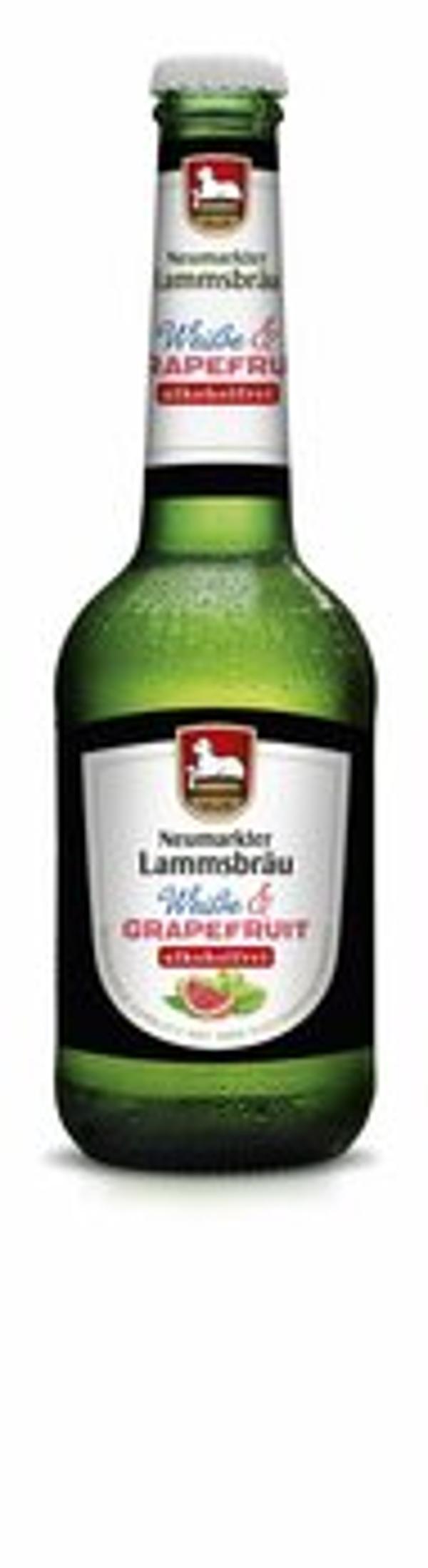 Produktfoto zu Lammsbräu Weiße & Grapefruit alkohlfrei 10*0,33L Kiste