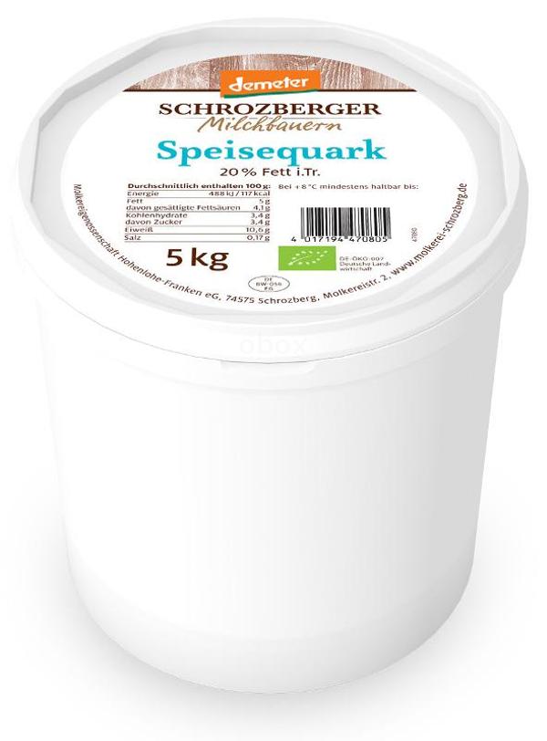 Produktfoto zu Speisequark 5 kg 20% Fettgehalt im Milchanteil