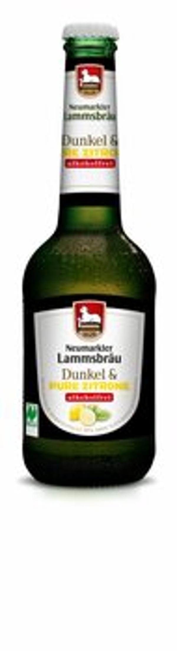 Produktfoto zu Lammsbräu Dunkel Pure Zitrone alkoholfrei 0,33l