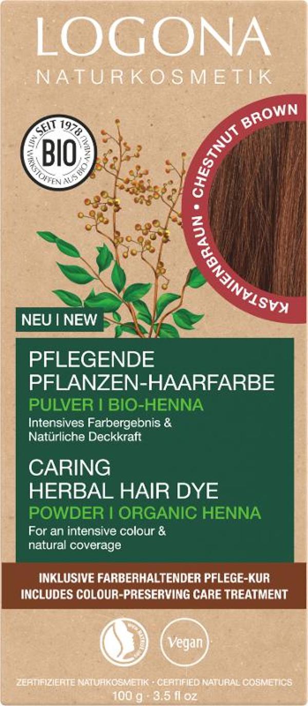 Produktfoto zu Pflanzen Haarfarbe Pulver Kastanienbraun 100g