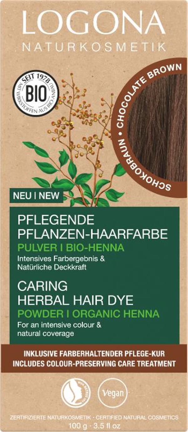 Produktfoto zu Pflanzen Haarfarbe Pulver Schokobraun 100g