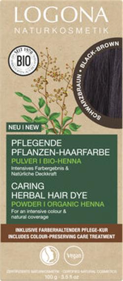 Pflanzen Haarfarbe Pulver Schwarzbraun 100g