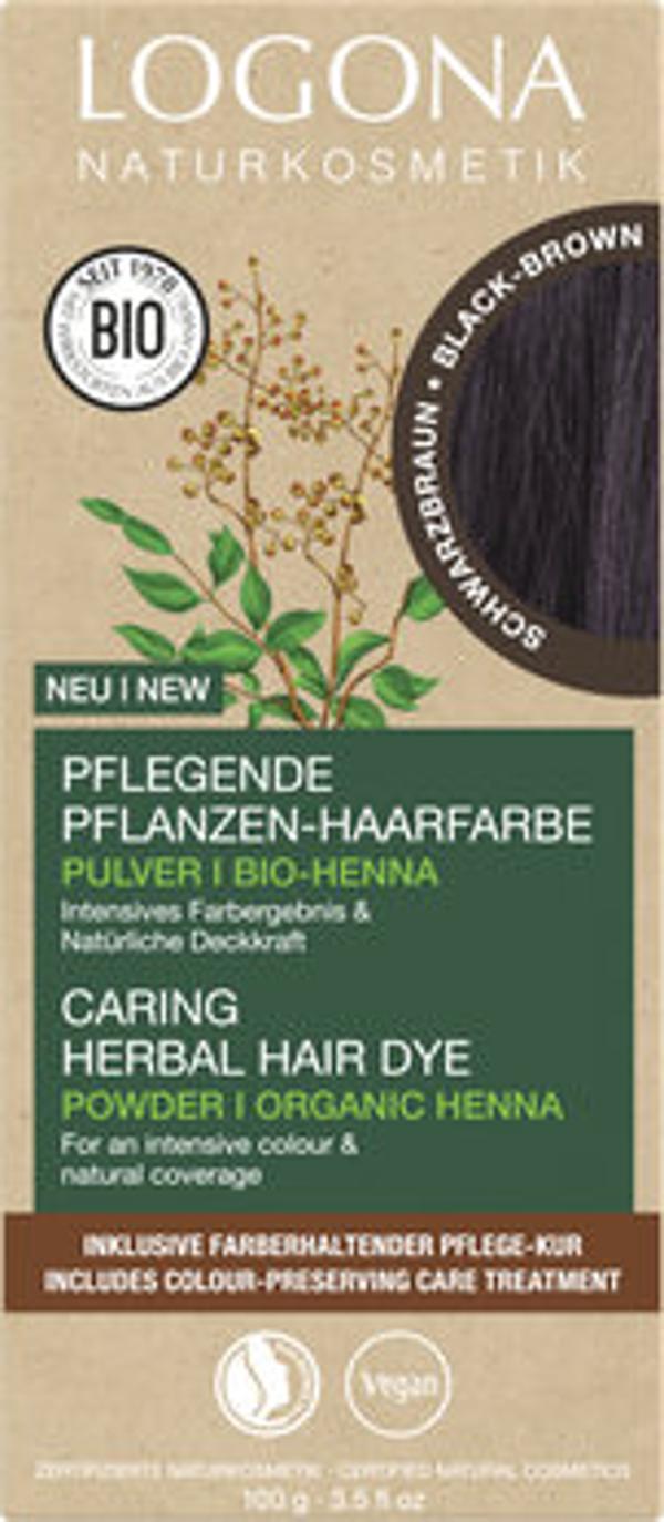Produktfoto zu Pflanzen Haarfarbe Pulver Schwarzbraun 100g
