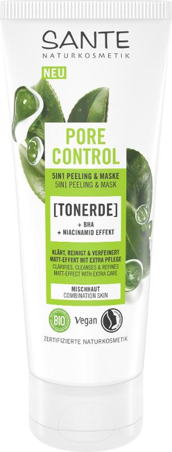 Produktfoto zu Pore Control 5in1 Peeling & Maske Tonerde 100ml
