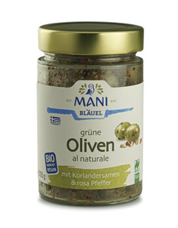Produktfoto zu Grüne Oliven mit Koriander & rosa Pfeffer, 205g