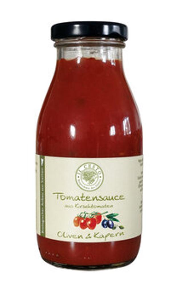 Produktfoto zu Tomatensauce mit Oliven und Kapern 250ml