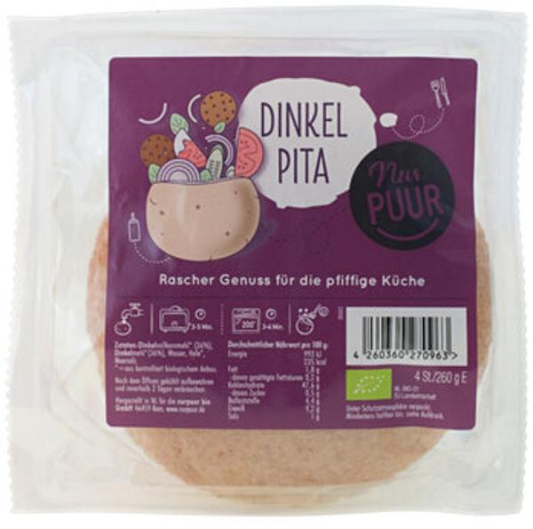 Produktfoto zu Pita-Taschen Dinkel 4 Stück