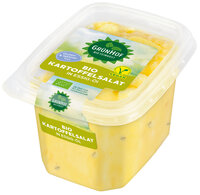 Bio-Kartoffelsalat mit Essig und Öl