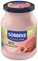 Bio Weidemilch Joghurt mild Erdbeere Guave, 3,8 % Fett 500 g Glas
