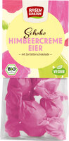 Zartbitter-Schoko-Eier mit Himbeercreme gefüllt