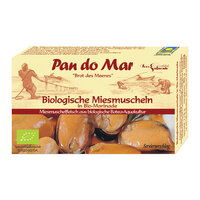 Biologische Miesmuscheln in Bio-Marinade