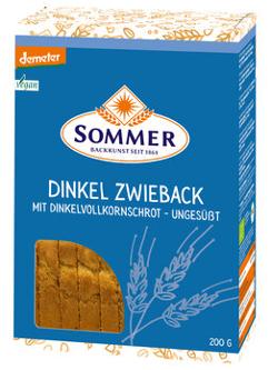 Dinkel Zwieback mit Dinkelvollkornschrot, ungesüßt, 200 g