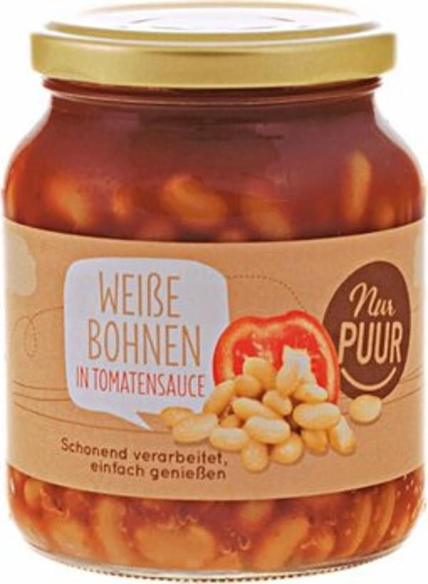 Produktfoto zu Weiße Bohnen in Tomatensauce, 350 g