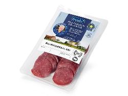 Rindersalami geschnitten. 80 g