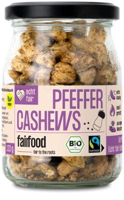 Ofengeröstete Cashews Pfeffer & Knoblauch, 133 g