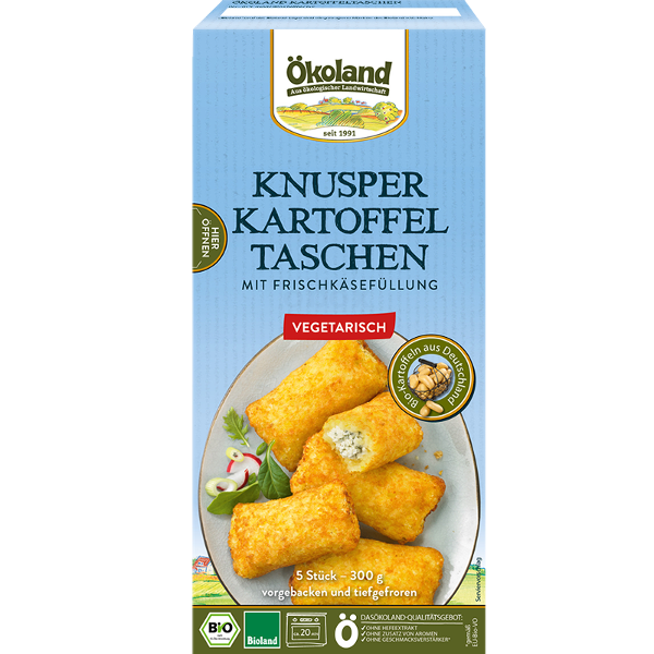 Produktfoto zu TK-Knusper Kartoffeltasche mit Frischkäsefüllung, 300 g