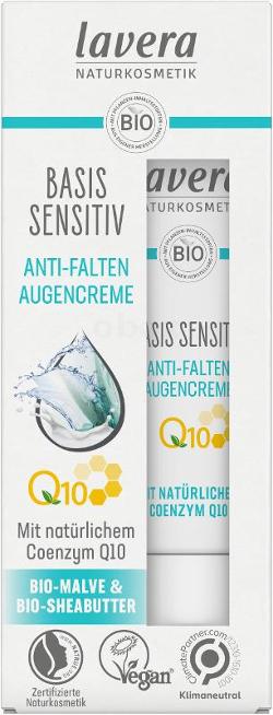 Basis Sensitiv Anti-Falten Augencreme Q10, 15 ml