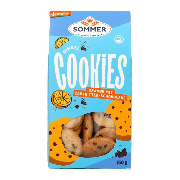Produktfoto zu Dinkel Schoko-Orange Cookies, 150 g