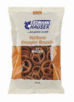 Vollkorn Knusperbrezel mit Salz, 125 g