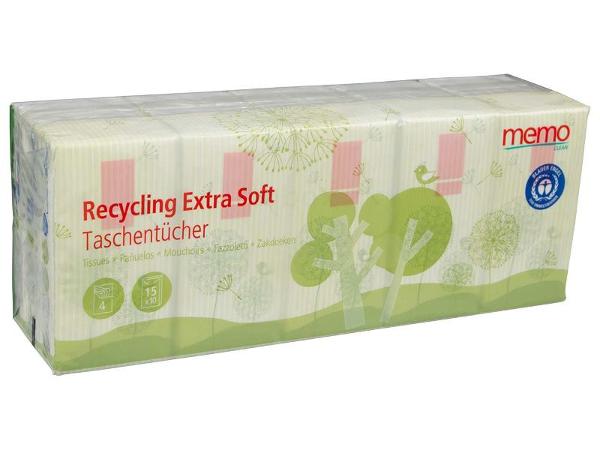 Produktfoto zu Recycling Taschentücher 4-lagig, 15 Stück
