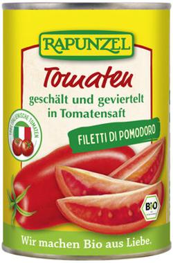 Tomaten geschält und geviertel, 400 g