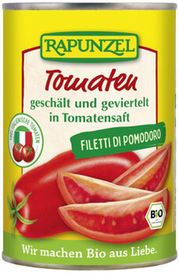 Produktfoto zu Tomaten geschält und geviertel, 400 g