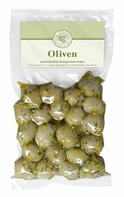 Griechische Oliven grün, mariniert und entsteint, 175 g