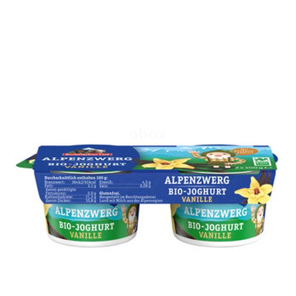 Produktfoto zu Alpenzwerg Himbeere + Vanille Joghurt, 4x100 g
