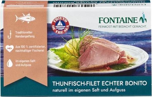 Produktfoto zu Thunfisch Bonito natur in Saft, 120 g