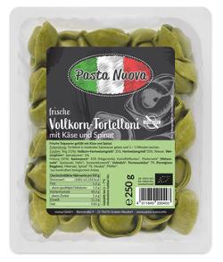 Vollkorn-Tortelloni Käse-Spinat, 250 g