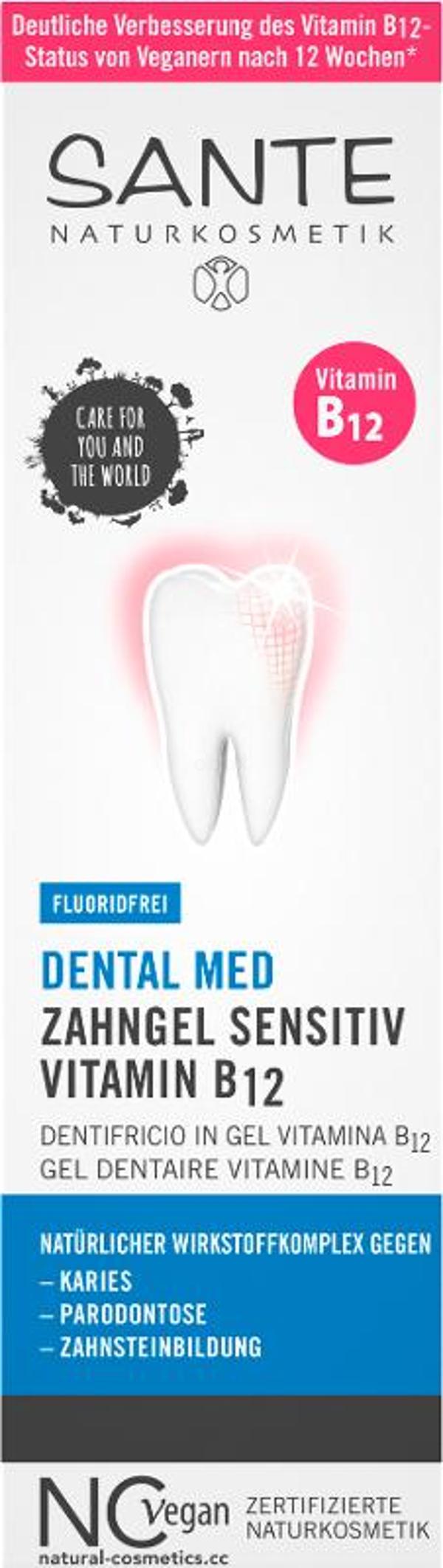 Produktfoto zu Zahngel sensitiv mit Vitamin B12 ohne Fluorid, 75 ml