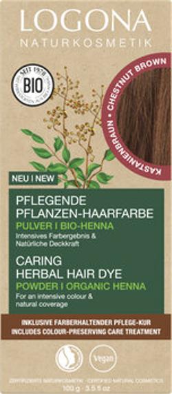 Pflegende Pflanzen-Haarfarbe Pulver Kastanienbraun