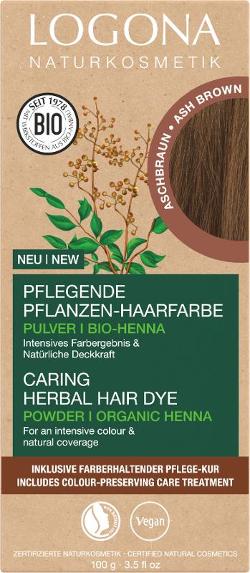 Pflegende Pflanzen-Haarfarbe Pulver Aschbraun