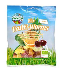 Fruchtgummi Frutti Worms sauer, 80 g