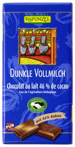 Dunkle Vollmilch Schokolade 46 %, 100 g