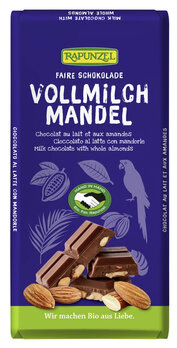 Produktfoto zu Vollmilch Schokolade mit ganzen Mandeln, 200 g
