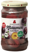 Pflaumen mit Apfeldicksaft, halbe Frucht, entsteint, verzehrfertig