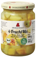 4-FruchtMix, Pfirsich, Birne, Apfel, Ananas mit Traubendicksaft