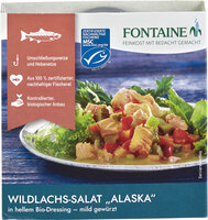 Wildlachs-Salat Alaska in hellem Bio-Dressing - mild gewürzt