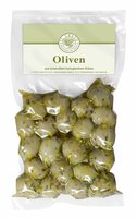 Griechische Oliven grün mariniert entsteint