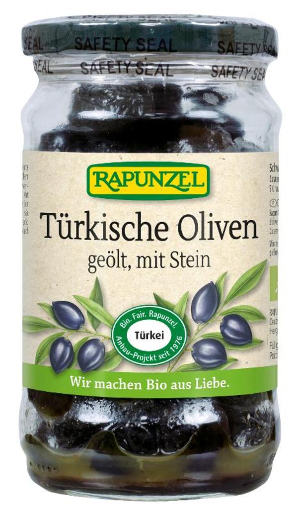 Produktfoto zu Oliven schwarz mit Stein geölt