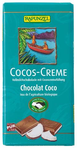 Cocos-Creme Vollmilch Schokolade gefüllt