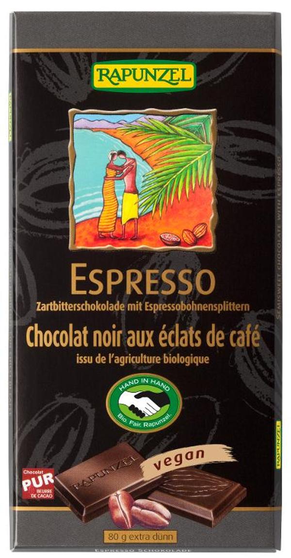 Produktfoto zu Zartbitterschokolade mit Espressobohnensplittern