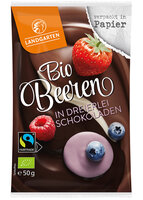 Bio FT Beeren in dreierlei Schokoladen 50g