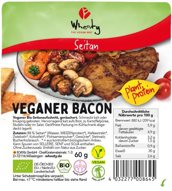 Produktfoto zu Wheaty Veganer Bacon von Topas