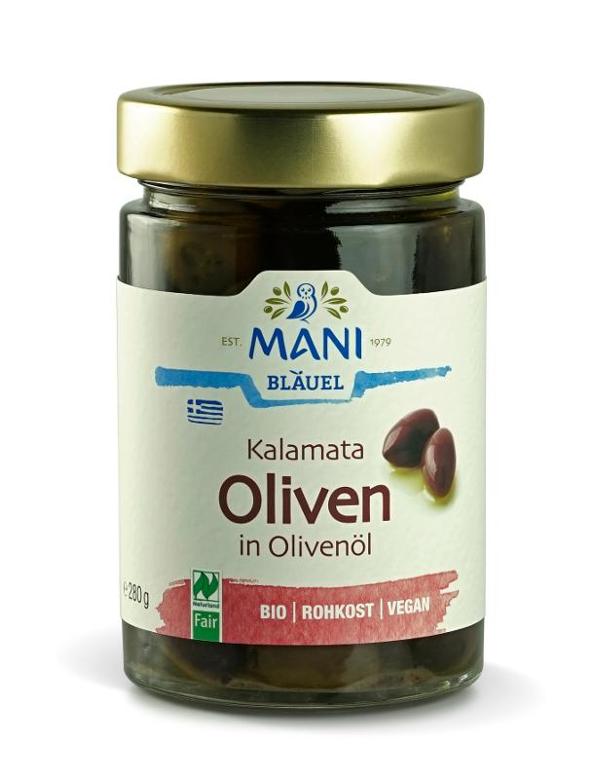 Produktfoto zu Kalamata Oliven mit Stein von Mani Bläuel