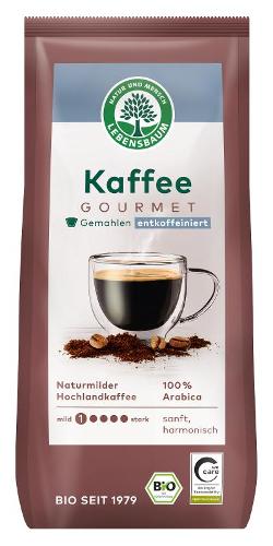 Gourmet Kaffee gemahlen und entkoffeiniert von Lebensbaum