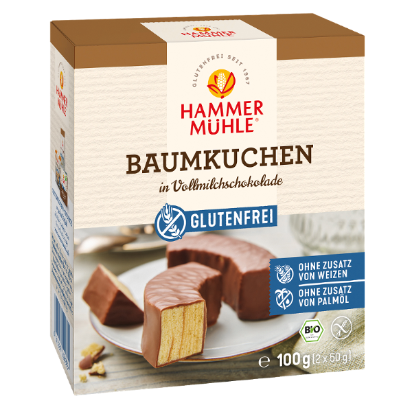Produktfoto zu Baumkuchen in Vollmilchschokolade von Hammermühle